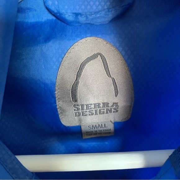 Sierra Designs Blue Packable Rain Jacket Small S - Picture 4 of 8